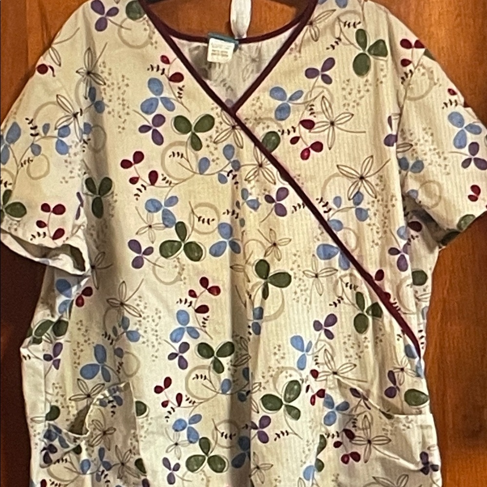 Floral V-Neck Women's Blouse